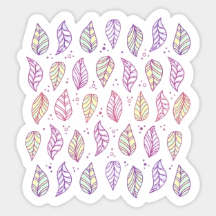 Gently pattern of leaves Sticker